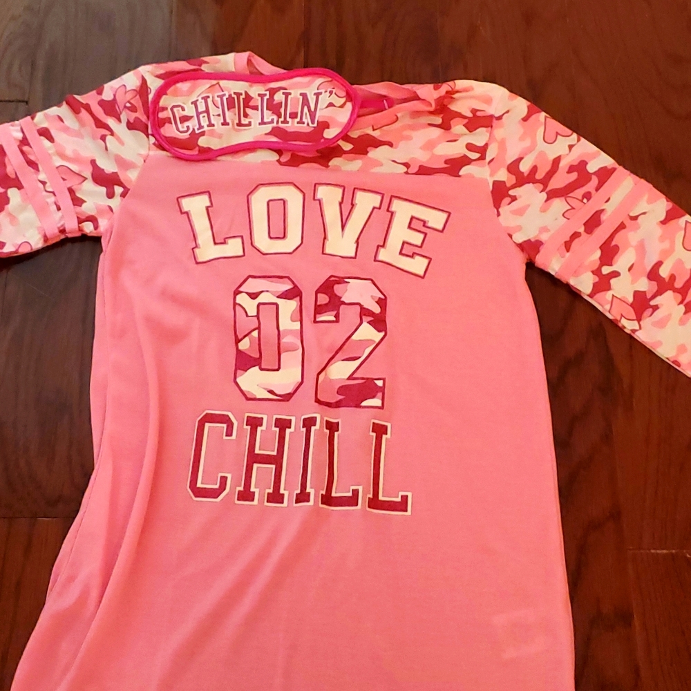 Girls long sleeve pajama dress